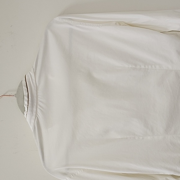 BRUNELLO CUCINELLI  MONILI TRIM WHITE BLOUSE Size Large - Picture 13 of 17